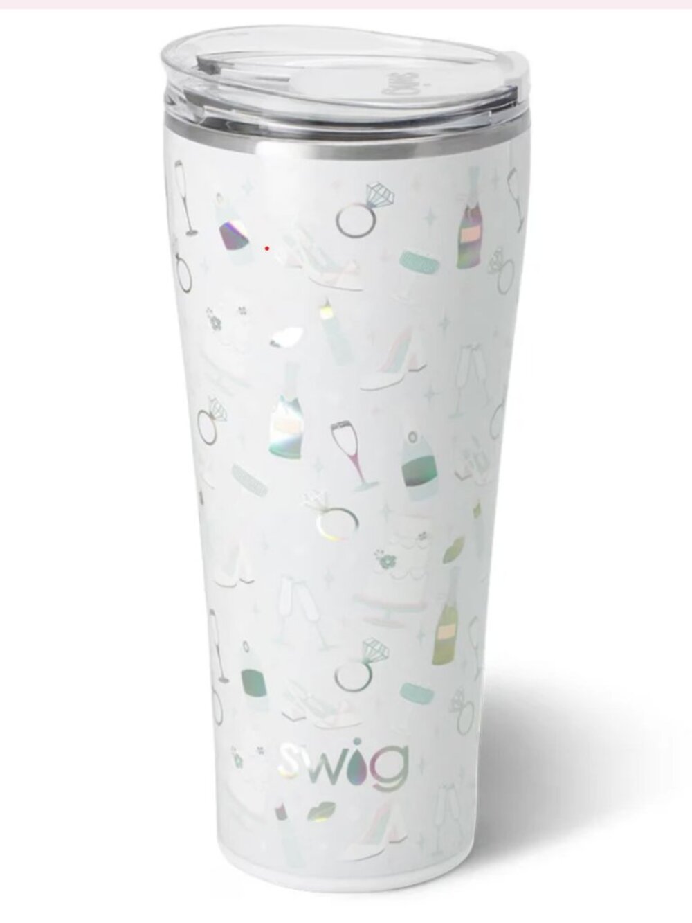 NEW Swig BRIDE TO BE 32 oz Tumbler NWT Wedding Bridal White Silver Light Blue